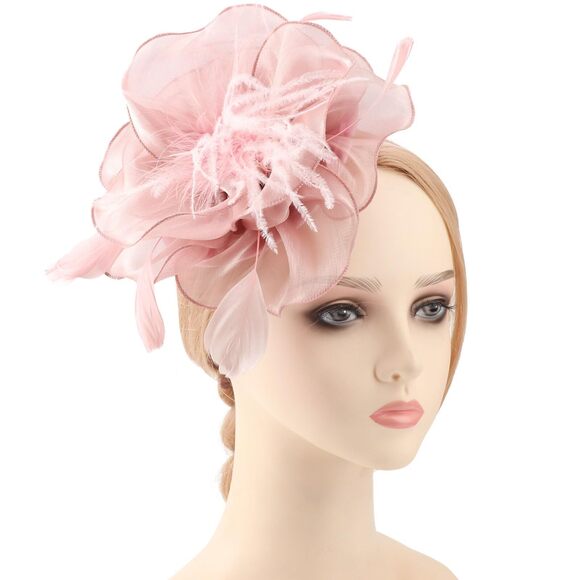Fascinators Hat Tea Party Headwear Ribbons Feathers On A Headband And A 2192 - Picture 2 of 7